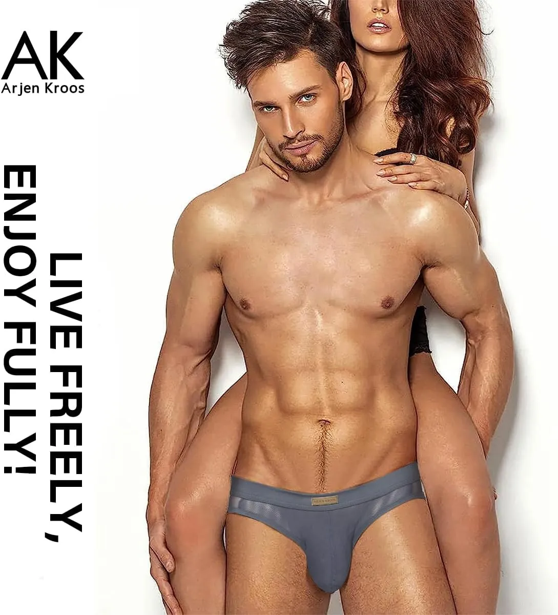 Arjen Kroos Men's Sexy Briefs Breathable Comfortable Mesh Underwear