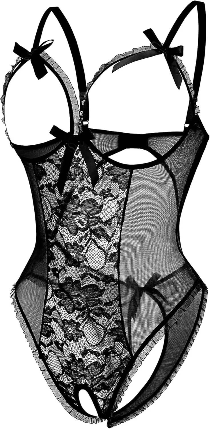 Avidlove Sexy Lingerie for Women One Piece Lace Babydoll Sleepwear Bodysuit