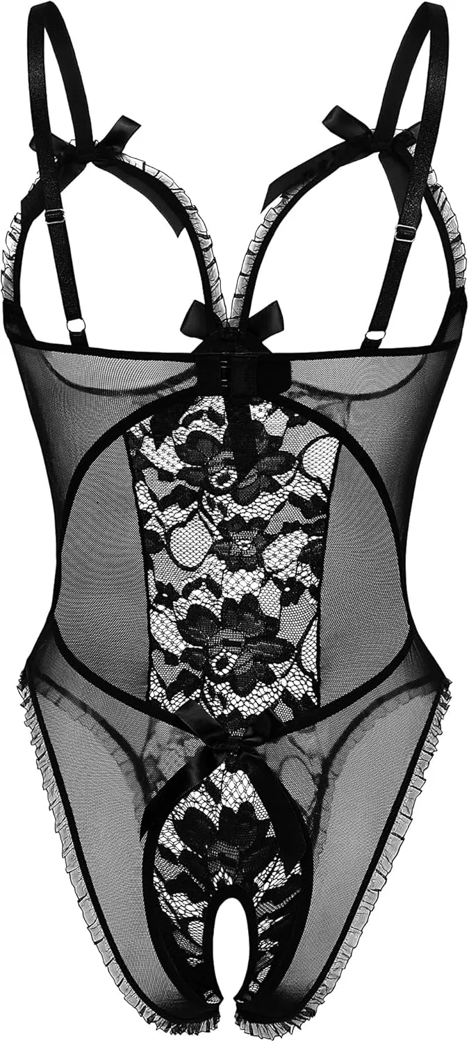 Avidlove Sexy Lingerie for Women One Piece Lace Babydoll Sleepwear Bodysuit