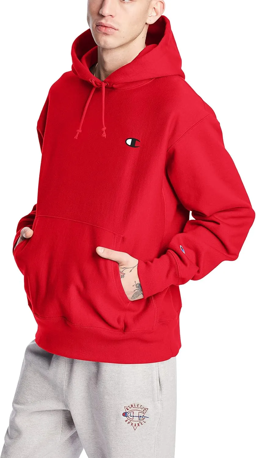 Champion Men's Hoodie, Reverse Weave, Fleece Comfortable Pullover Sweatshirt For Men