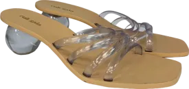 Cult Gaia Clear Transparent Mule Sandals with Glass Heel UK 6.5