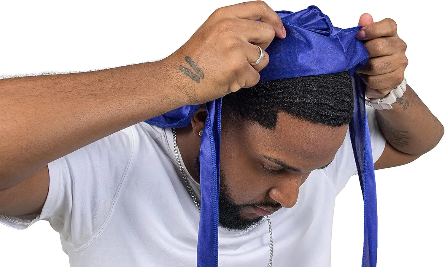 ForceWave 2 Pieces Silky Durag Pack for Men Women Waves, Premium Satin Deluxe Du-rag