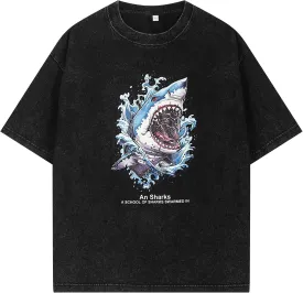 Men's Graphic Tees Shirt Unisex Cotton Oversized T-Shirt Short Sleeve Vintage Streetwear Casual Tee Top
