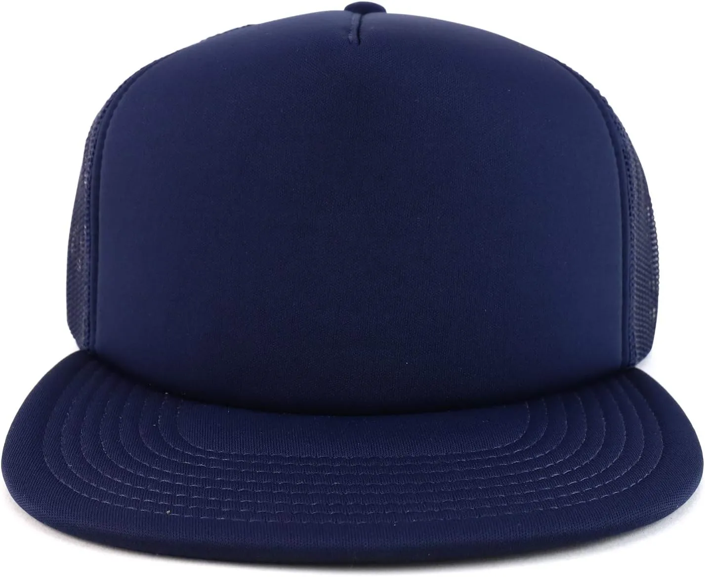 Oversized XXL 5 Panel Flat Bill Foam Trucker Mesh Back Baseball Cap