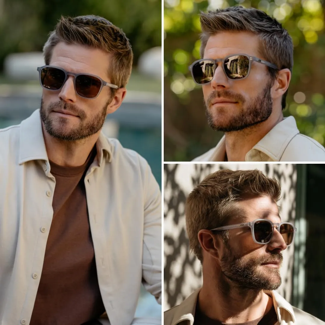 WMP Eyewear - Men's Polarized Square Sunglasses, Wide Fit: Modern Retro Style with Unique Color Combos